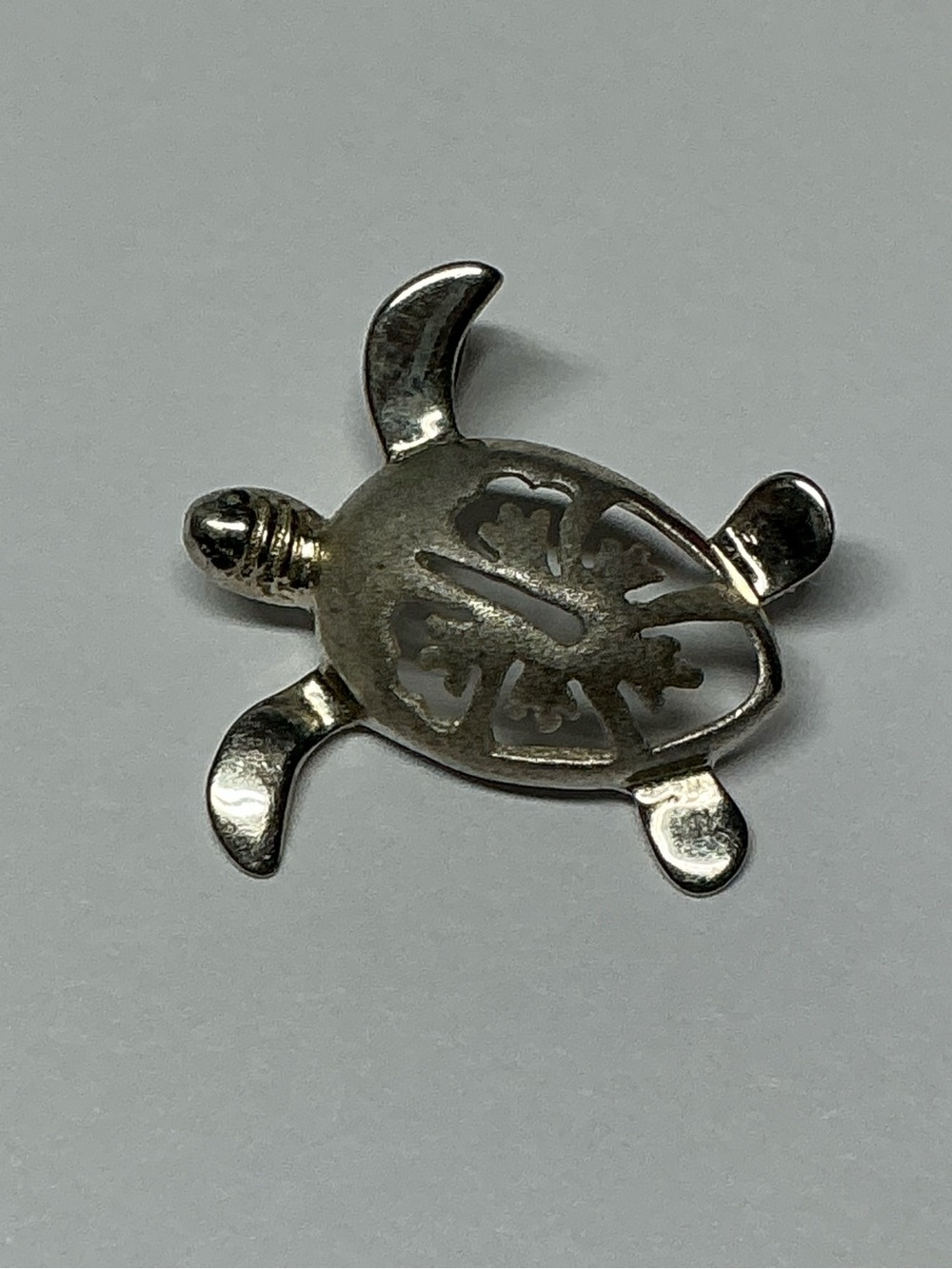 Hawaiian Sterling Silver Sea Turtle Pendant
